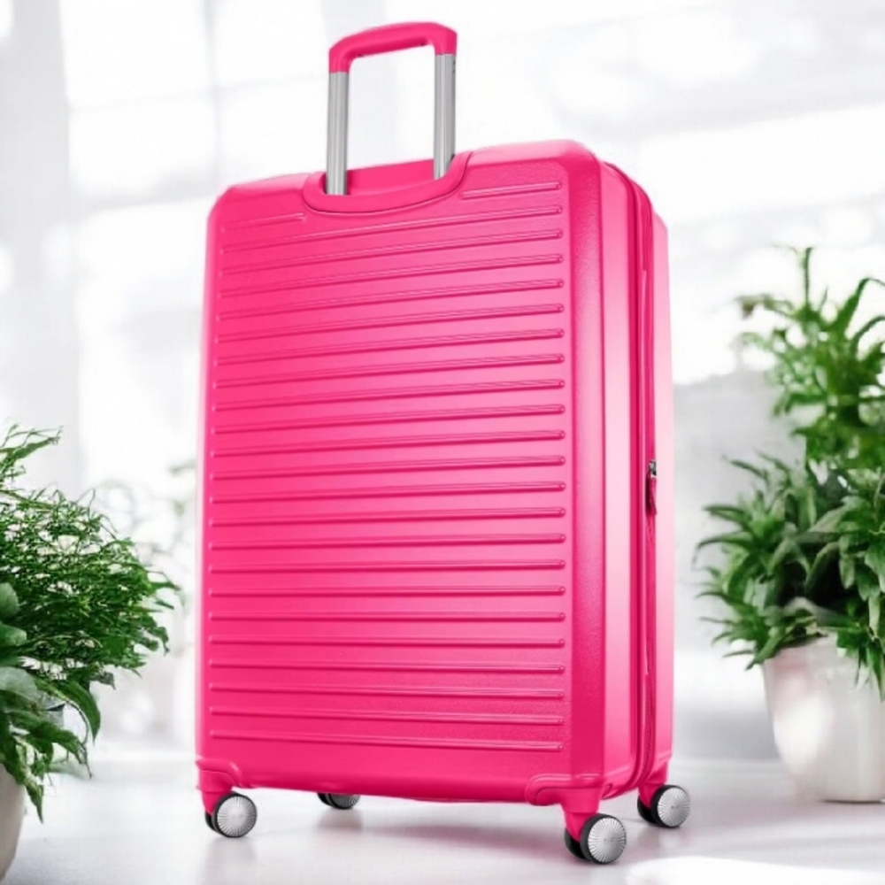 Pink SJP Hard Shell Spinner Suitcase - Picture 2 of 5